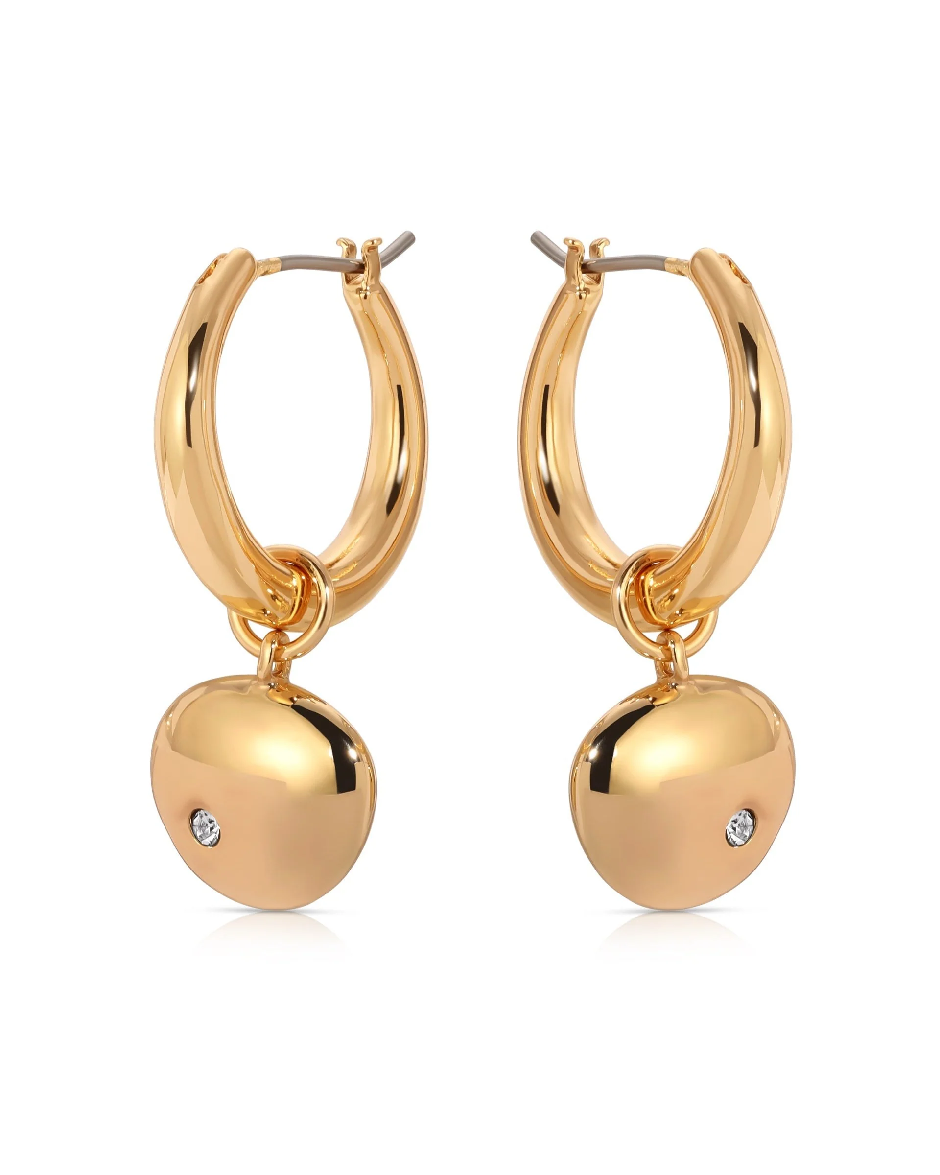 Polished Pebble Huggie Hoop Earrings - Image 10