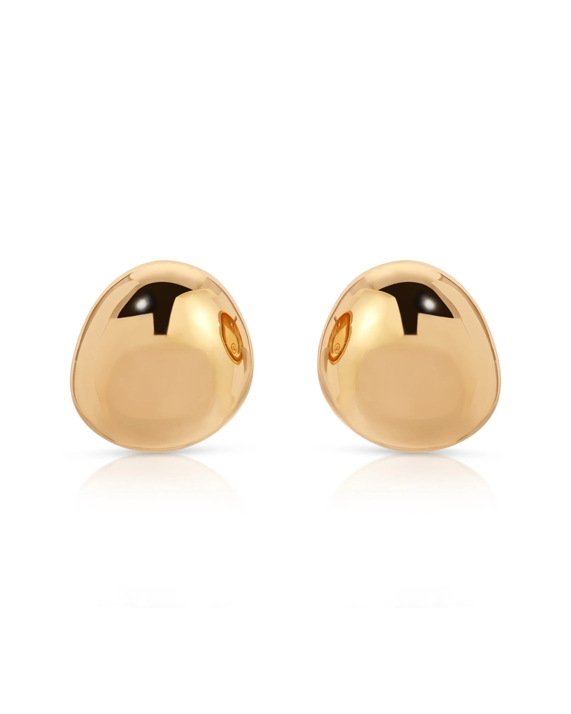 Polished Pebble Stud Earrings
