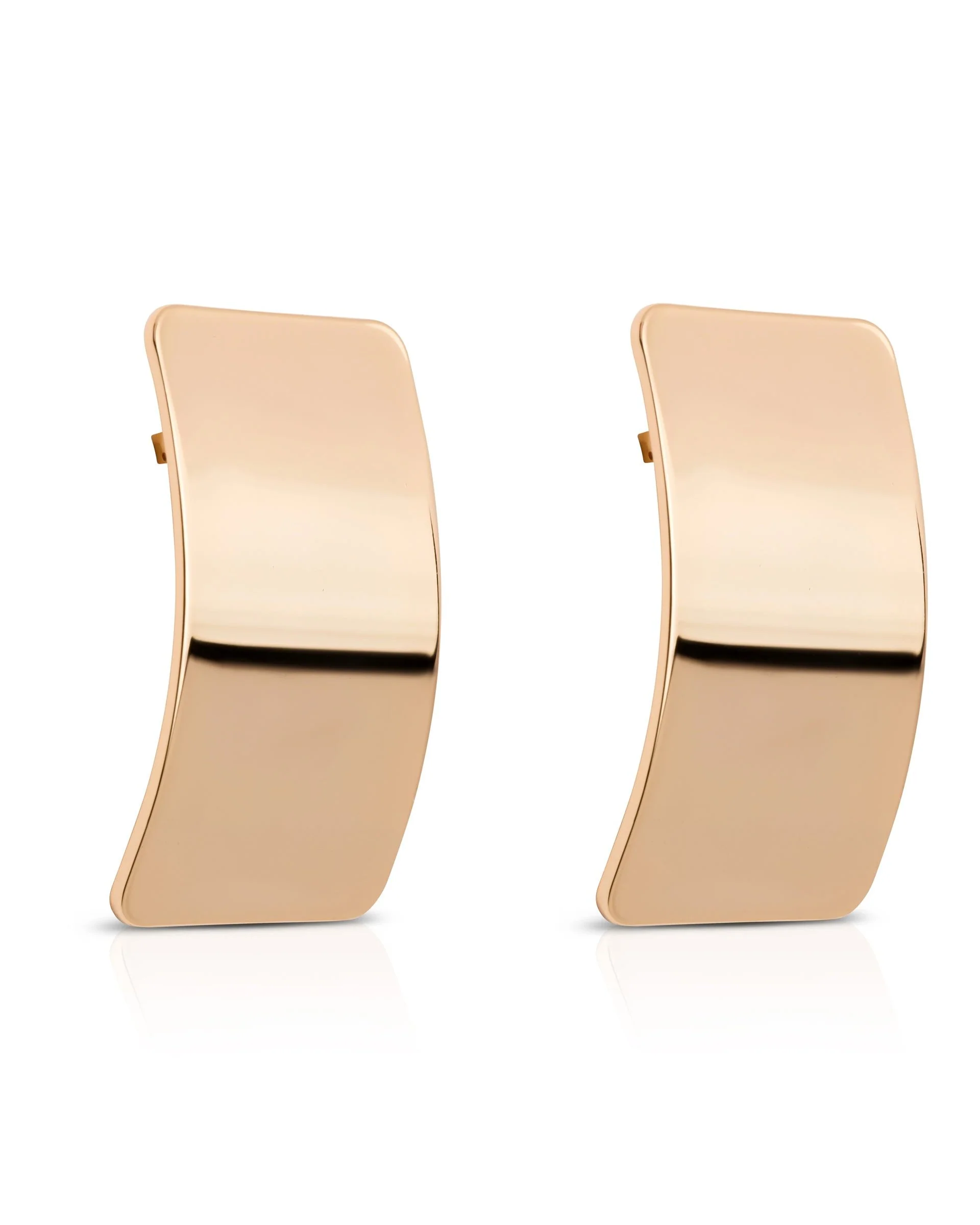 Rectangle Metal Stud Earrings - Image 7