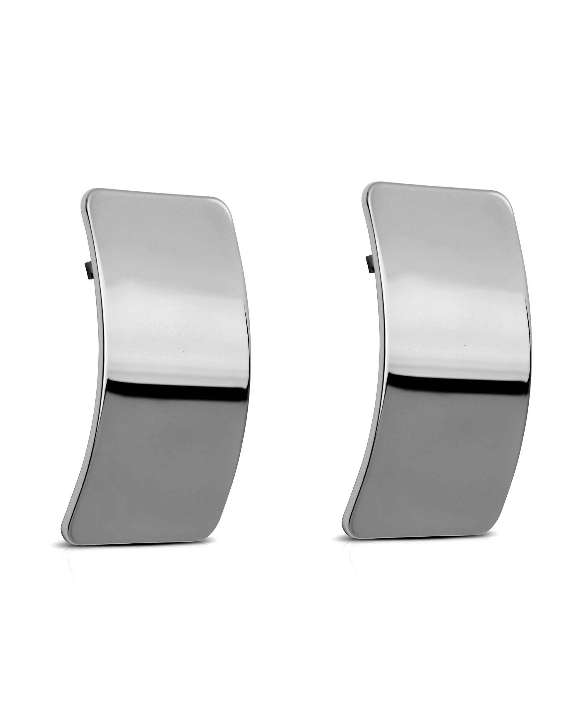 Rectangle Metal Stud Earrings - Image 8