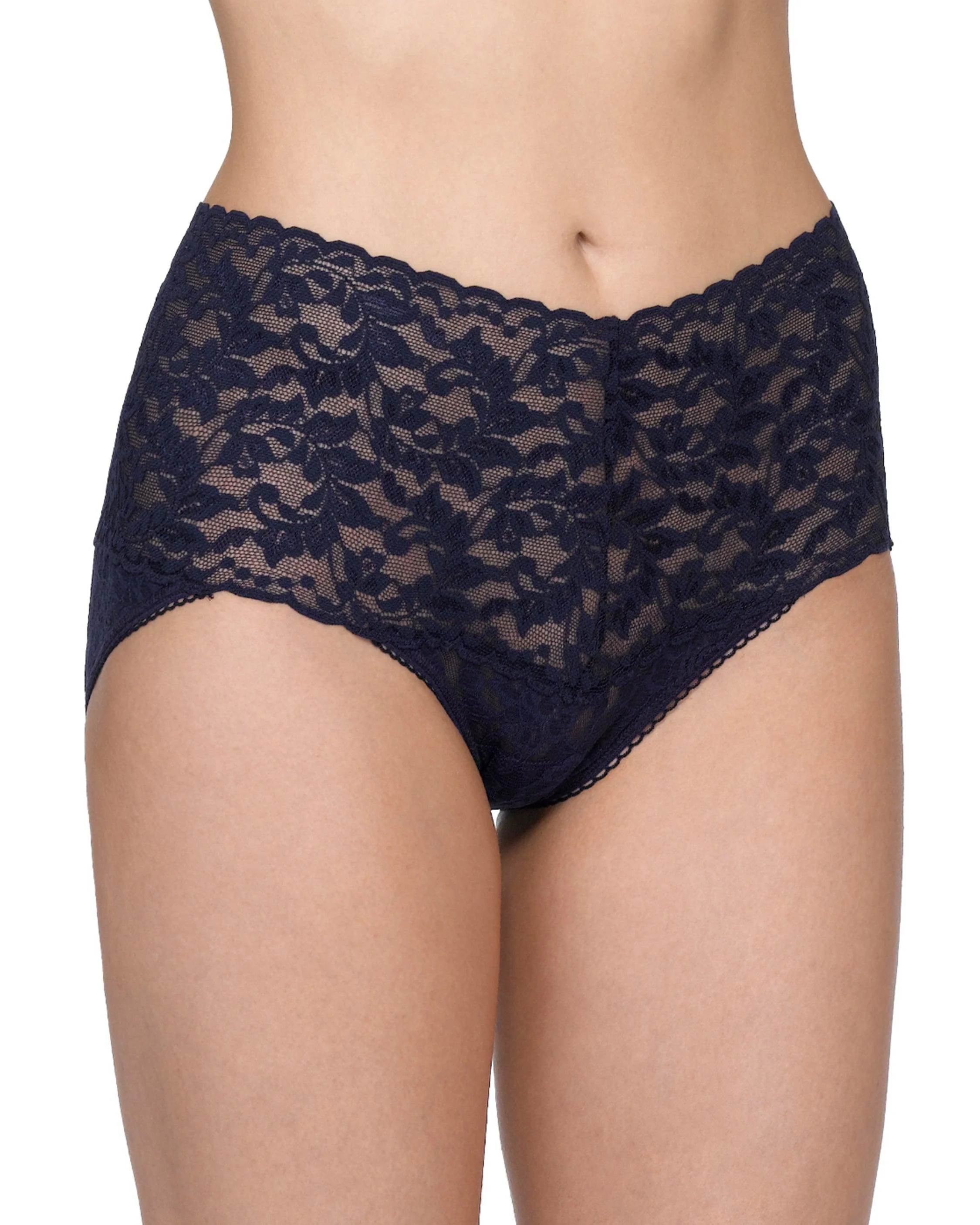 Retro Lace V-Kini Navy - Image 3