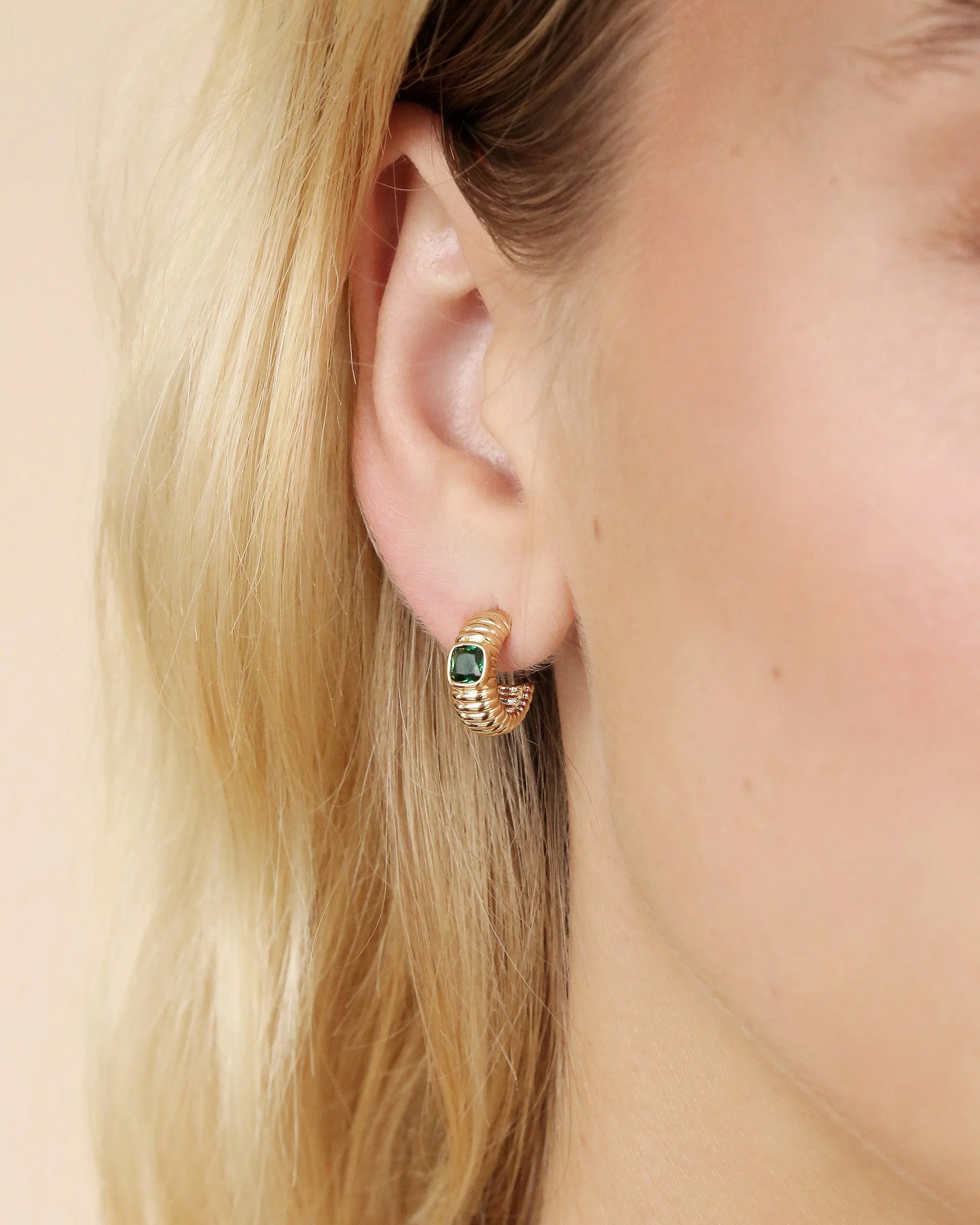 Ribbed Small Hoops - Image 4