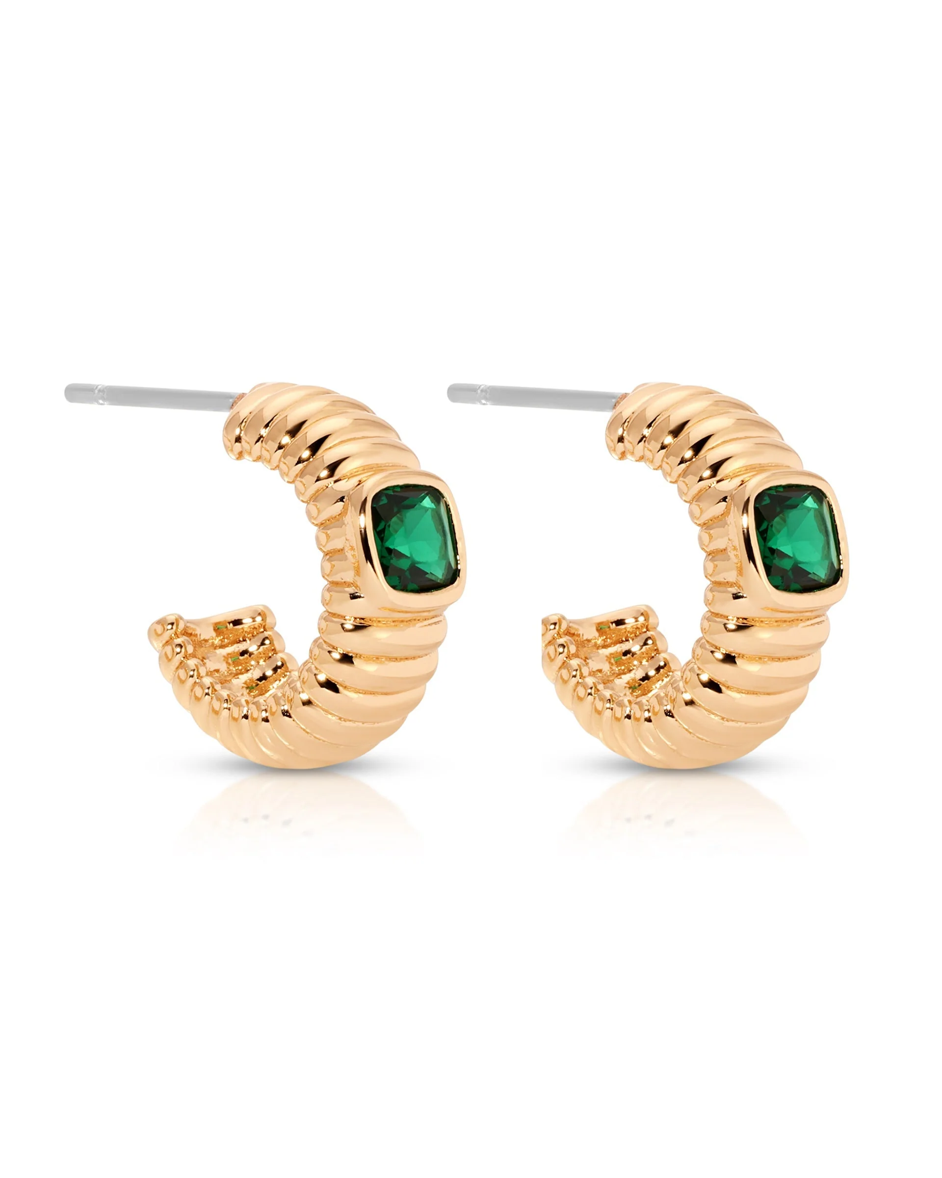 Ribbed Small Hoops - Image 5