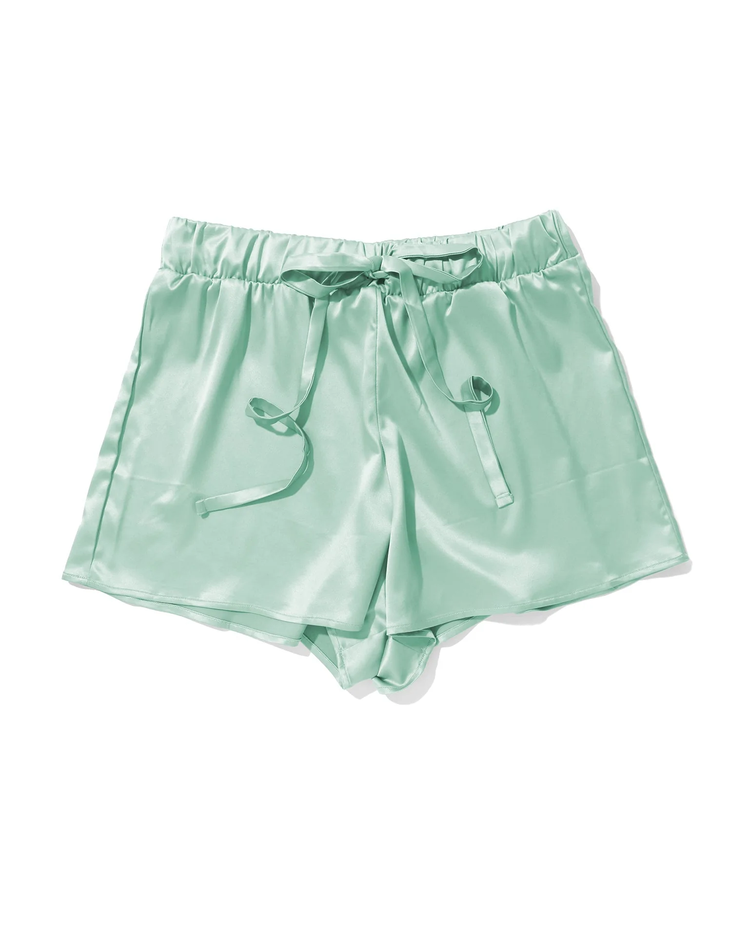 Satin Sleep Drawstring Short Green Tea - Image 4