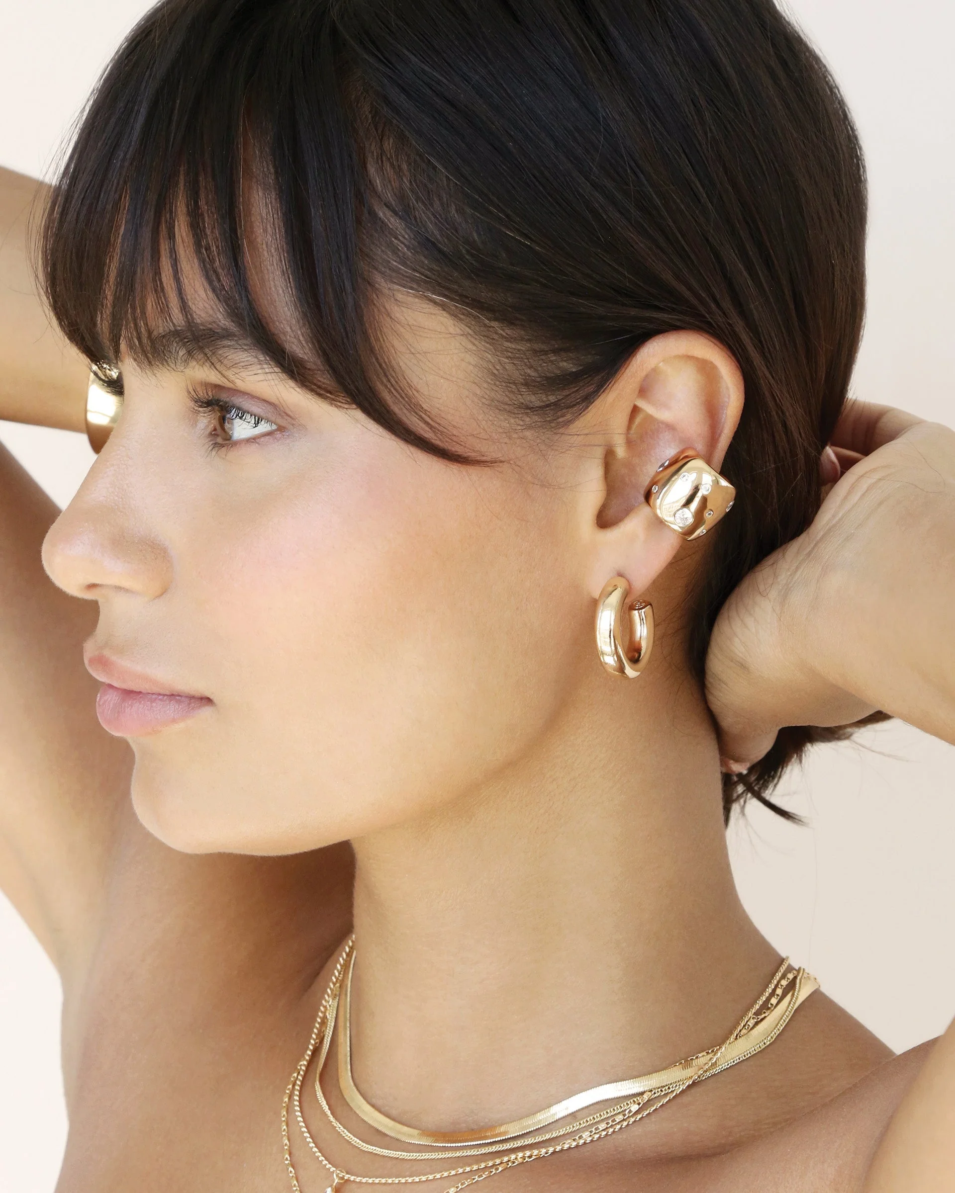 Scattered Crystal Chunky Ear Cuff - Image 7
