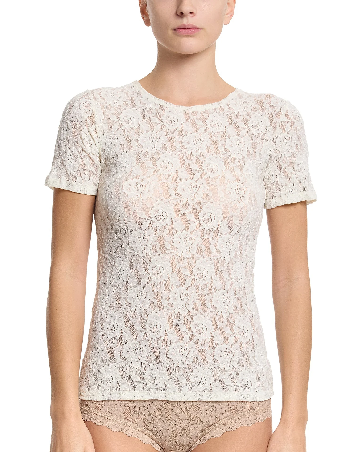 Signature Lace® Short Sleeve Top Marshmallow - Image 4