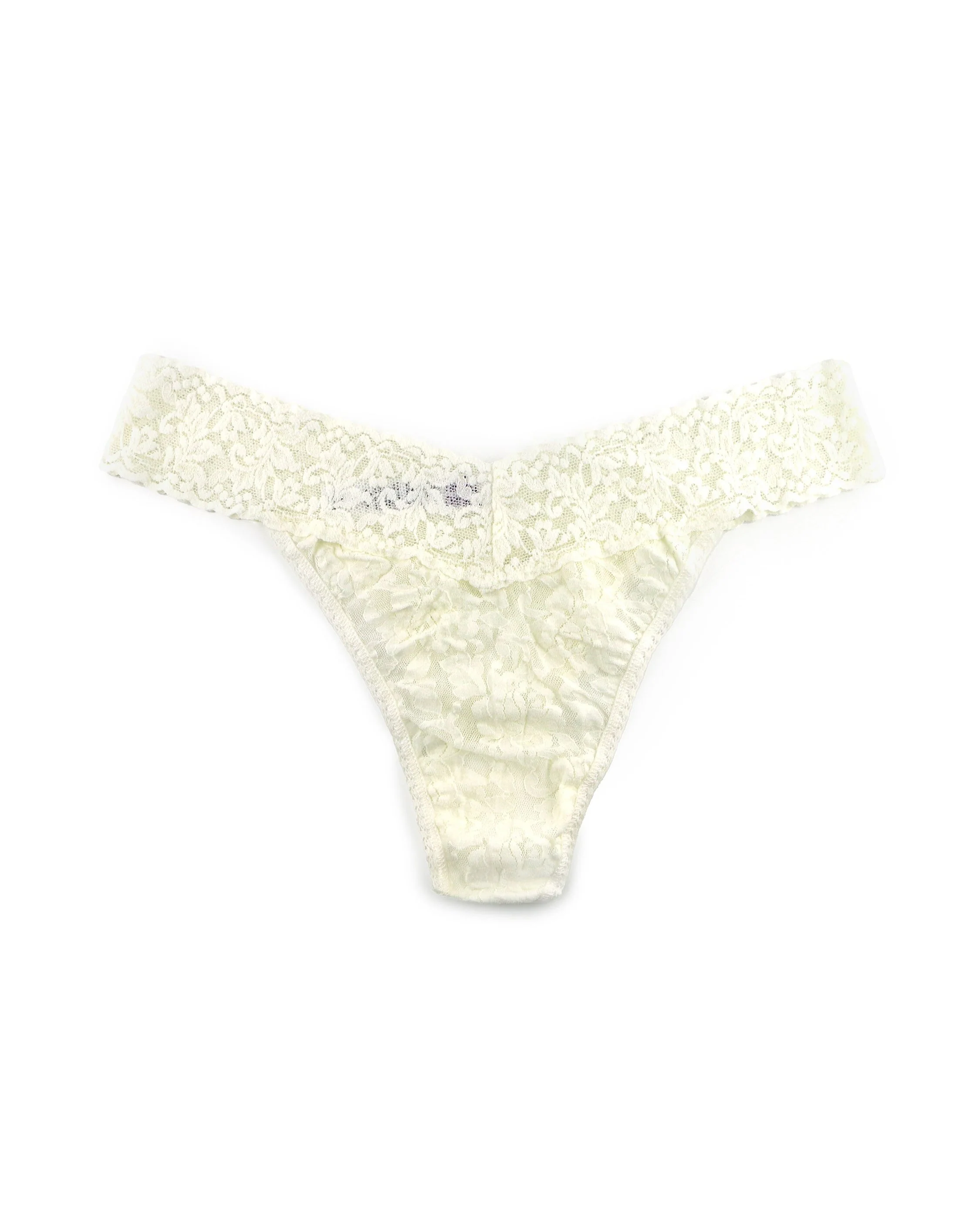 Signature Lace Original Rise Thong Marshmallow - Image 2