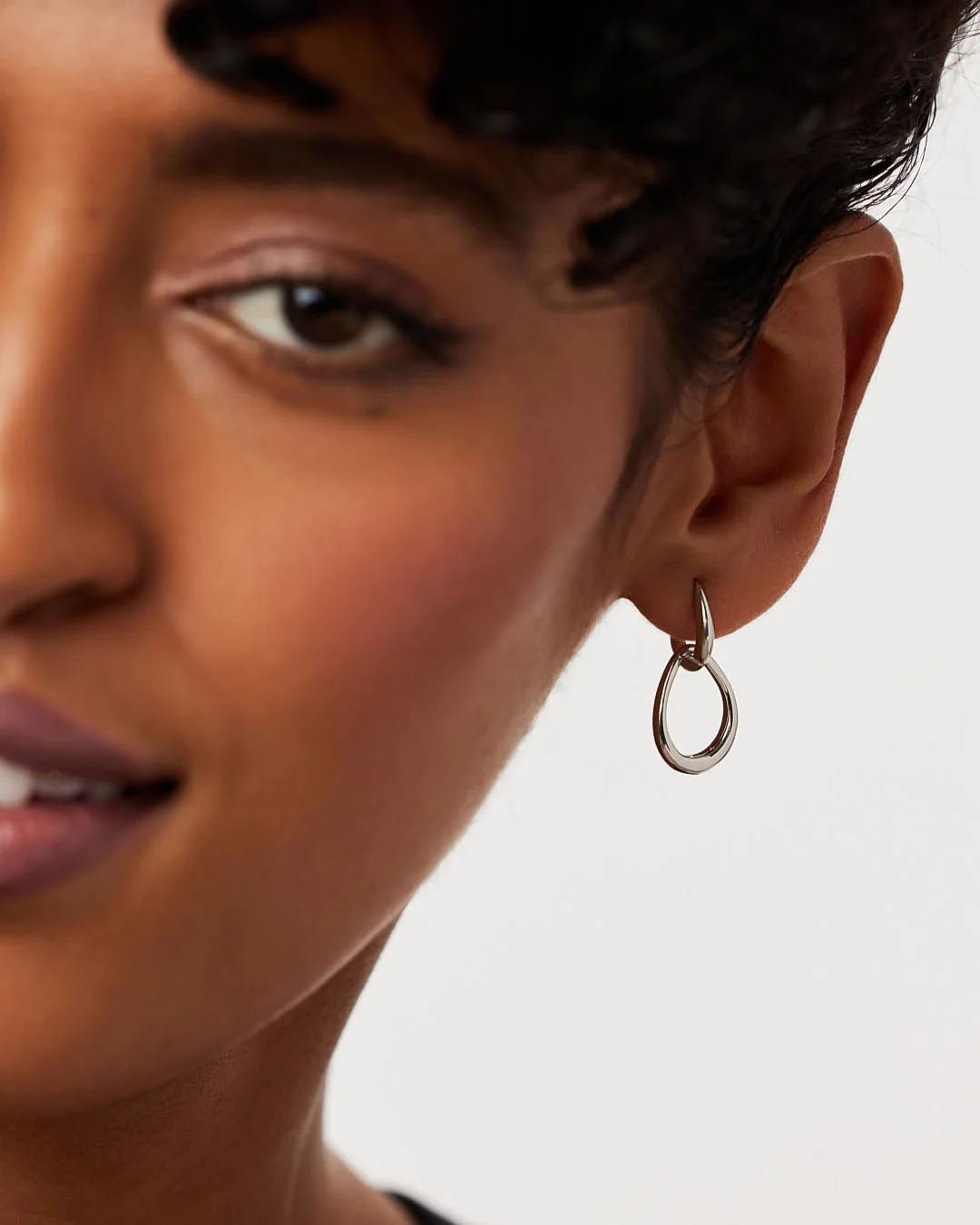 Silver Drop Earrings - Sage Silver - Image 3