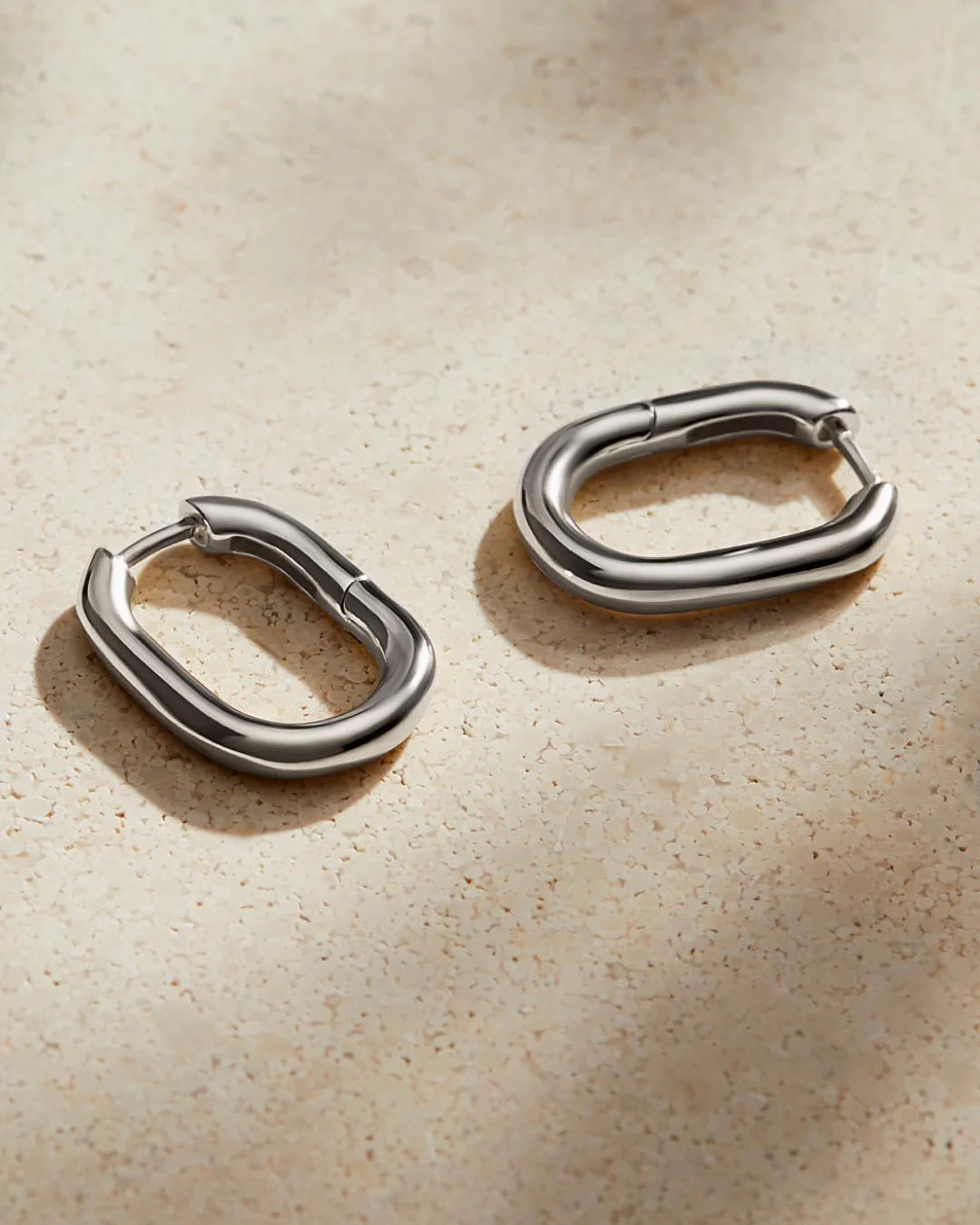 Silver Hoop Earrings - Rox Small Silver - Image 7