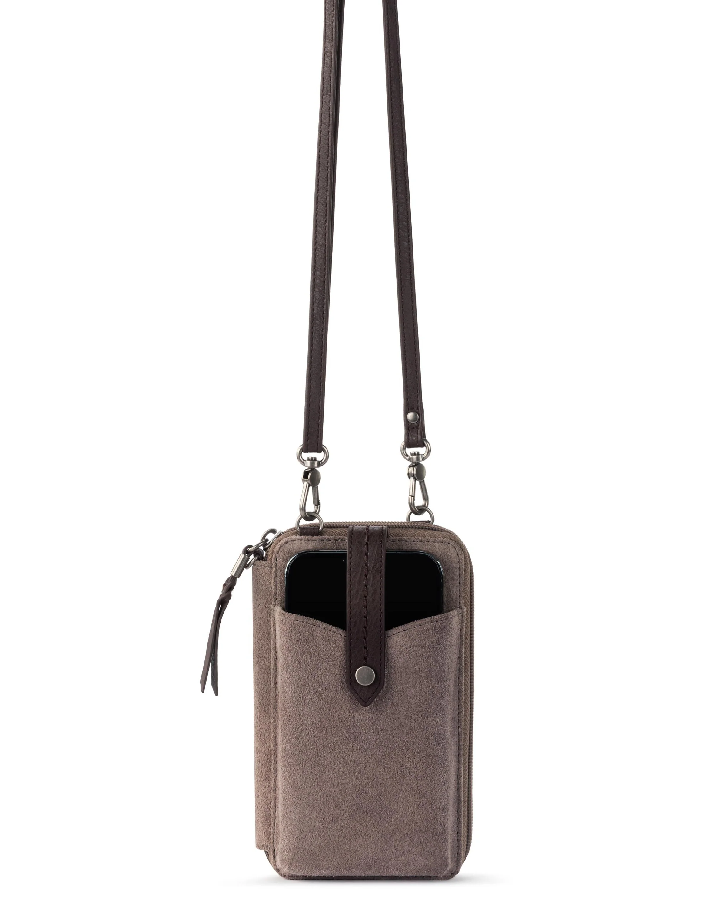 Silverlake Smartphone Wallet - Leather - Mushroom Suede - Image 2