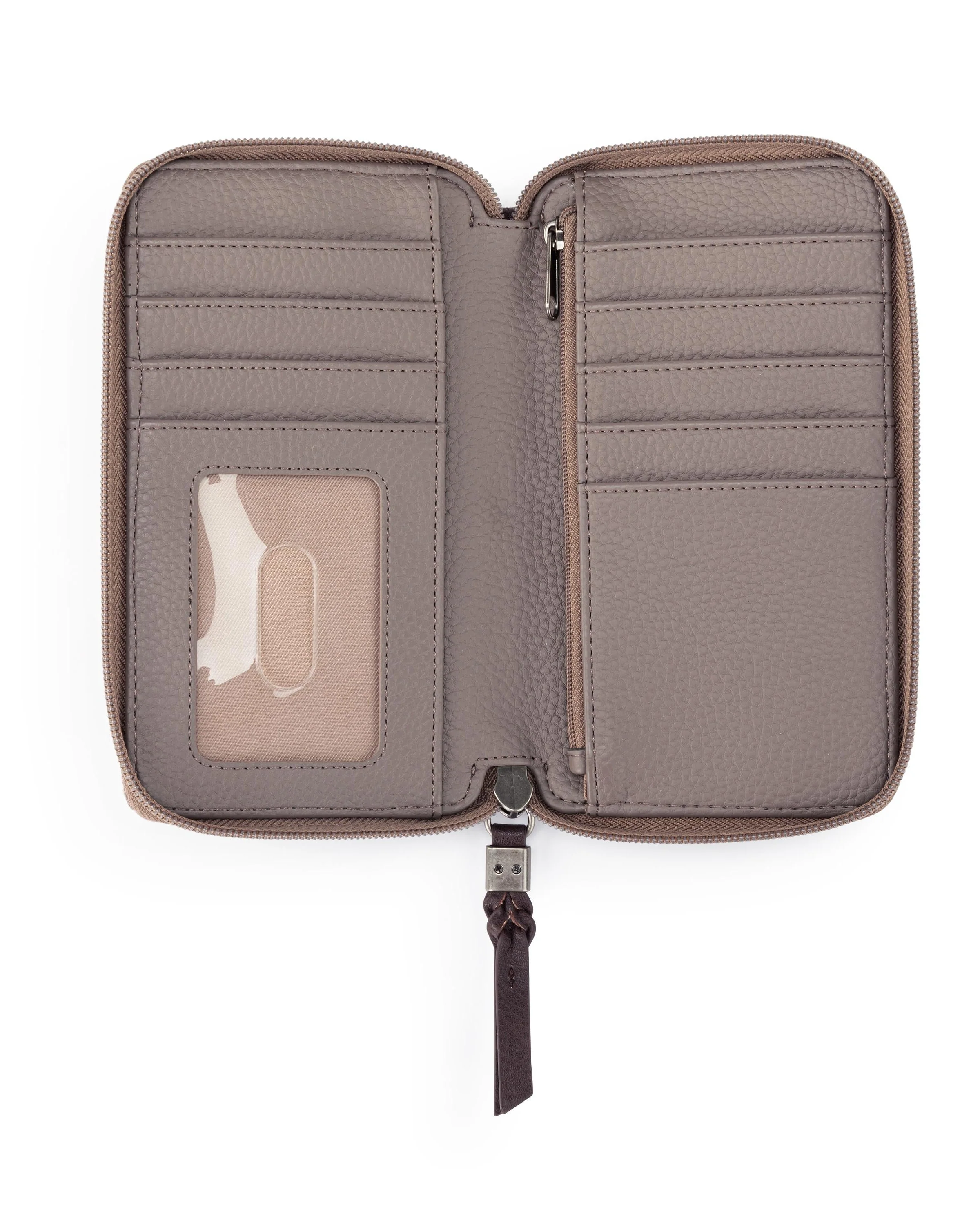 Silverlake Smartphone Wallet - Leather - Mushroom Suede - Image 4