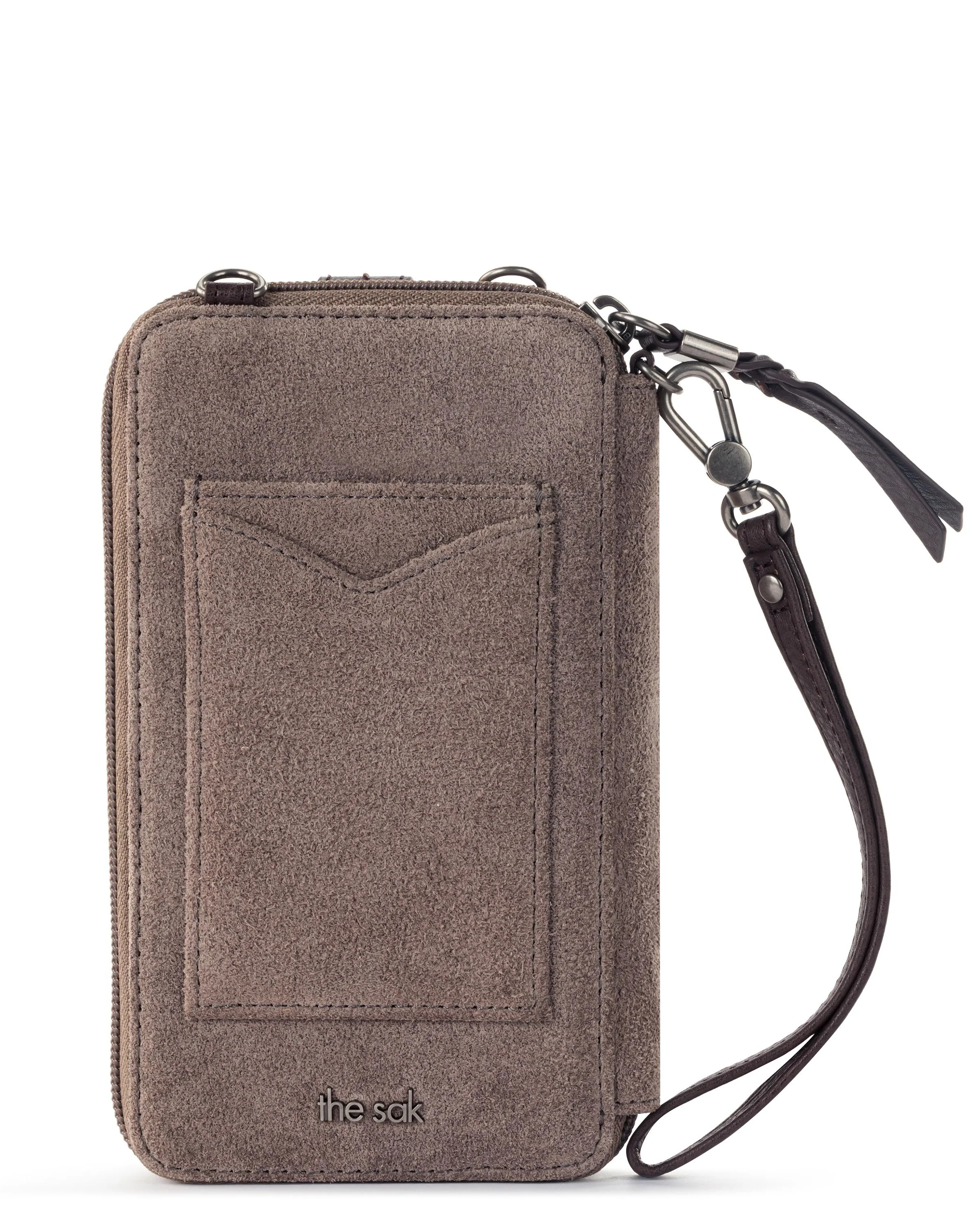 Silverlake Smartphone Wallet - Leather - Mushroom Suede - Image 5