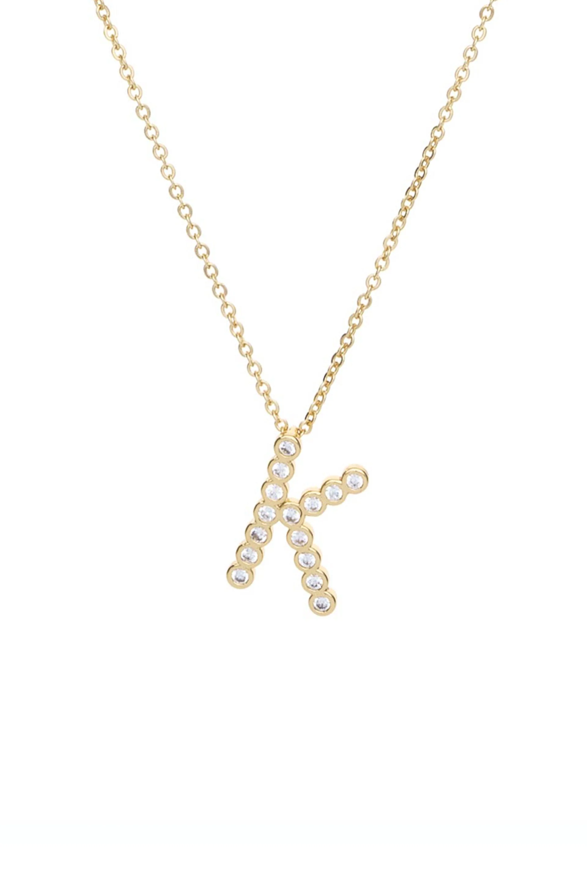 Simple Crystal Initial Necklace - Image 16