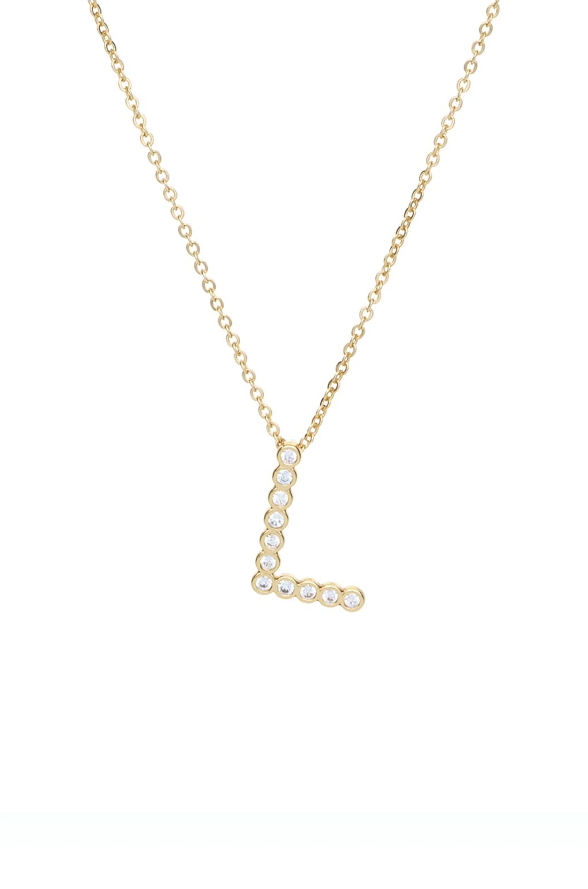 Simple Crystal Initial Necklace - Image 17