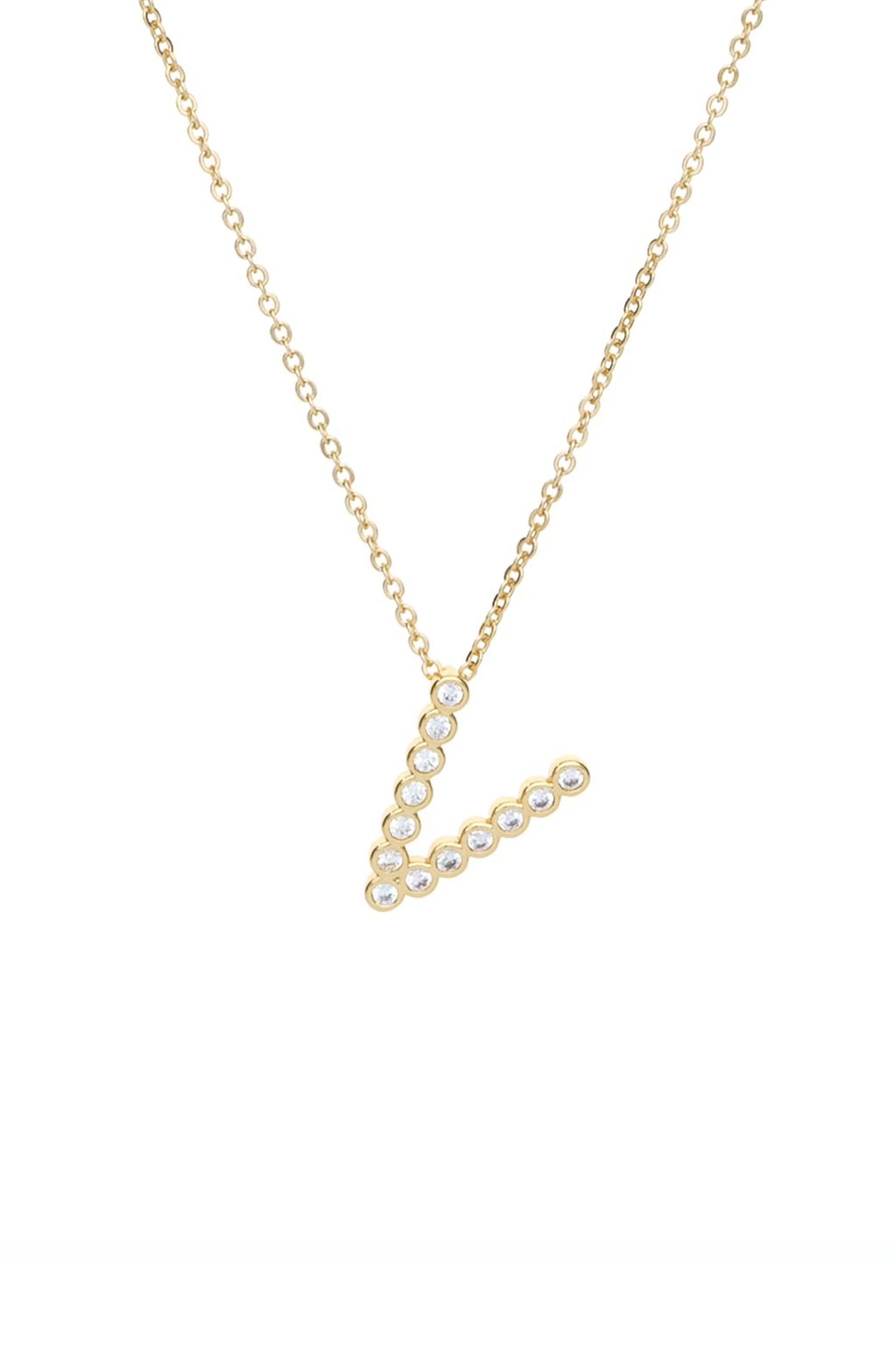 Simple Crystal Initial Necklace - Image 25