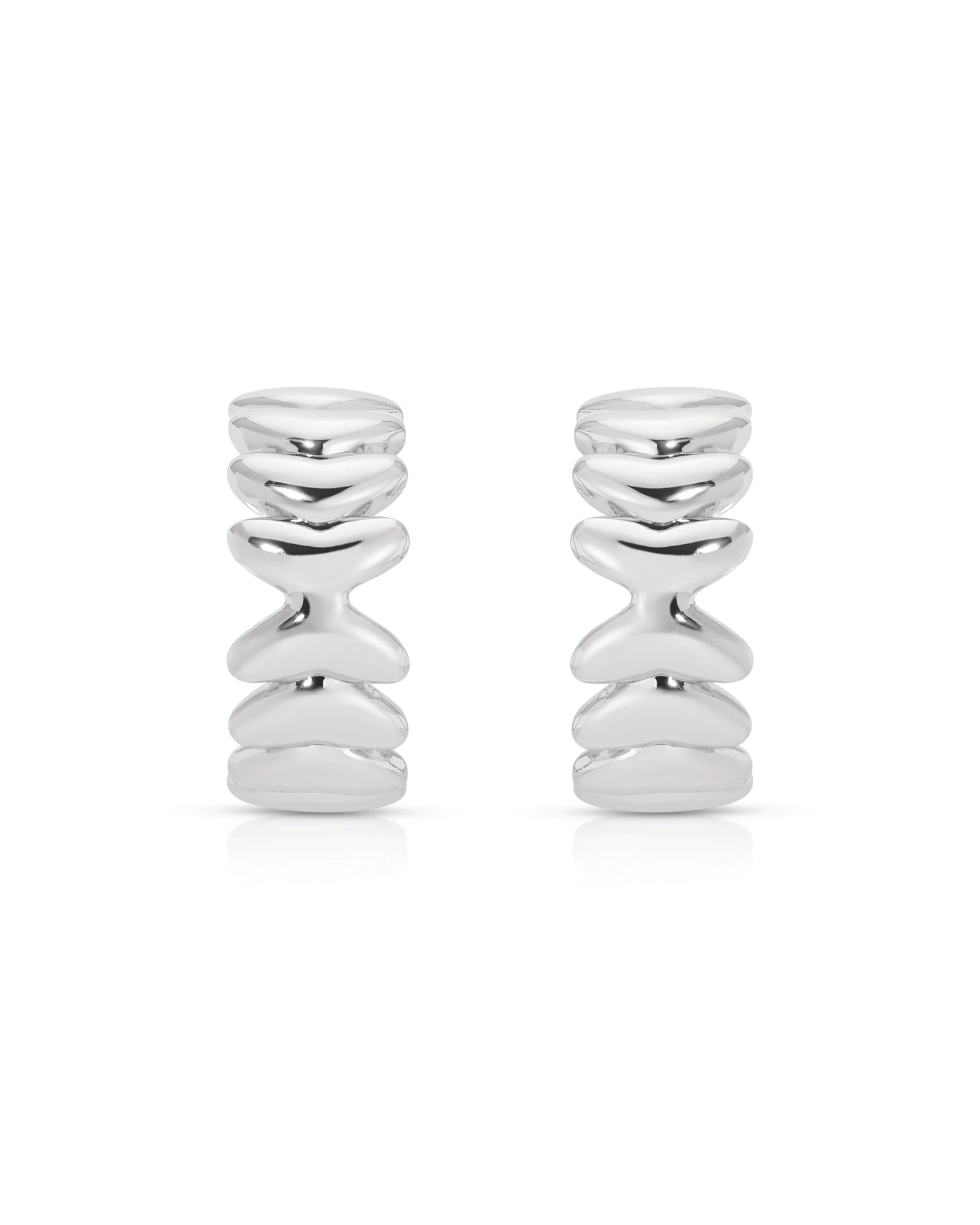 Small Metal Moderna Hoops - Image 5