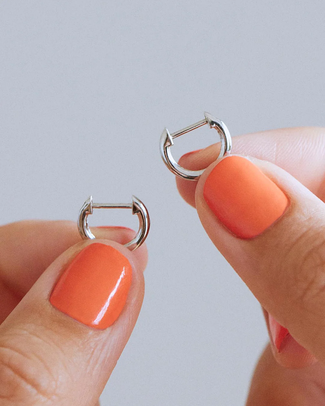 Sterling Silver Mini Huggie Hoops - Mini Huggie Hoops Silver - Image 3
