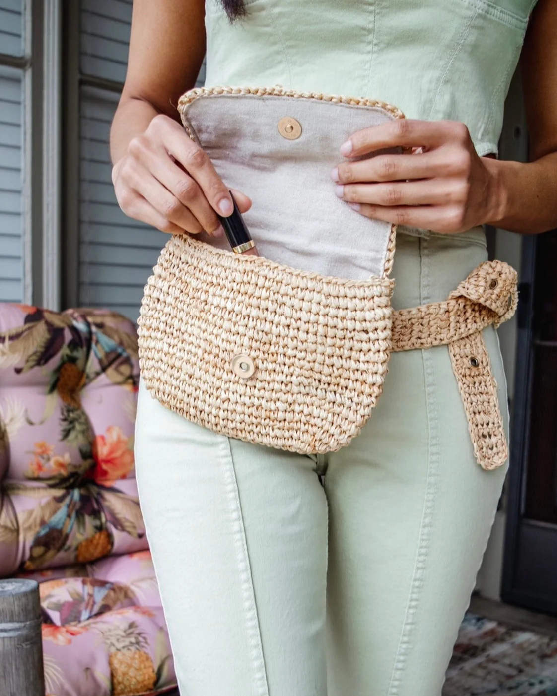 Straw Belt Bag - Image 7