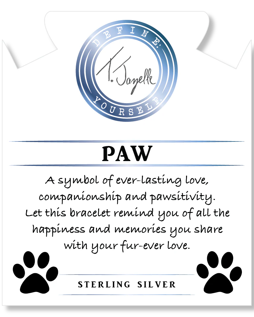Terahertz Gemstone Bracelet with Paw CZ Sterling Silver Charm - Image 2