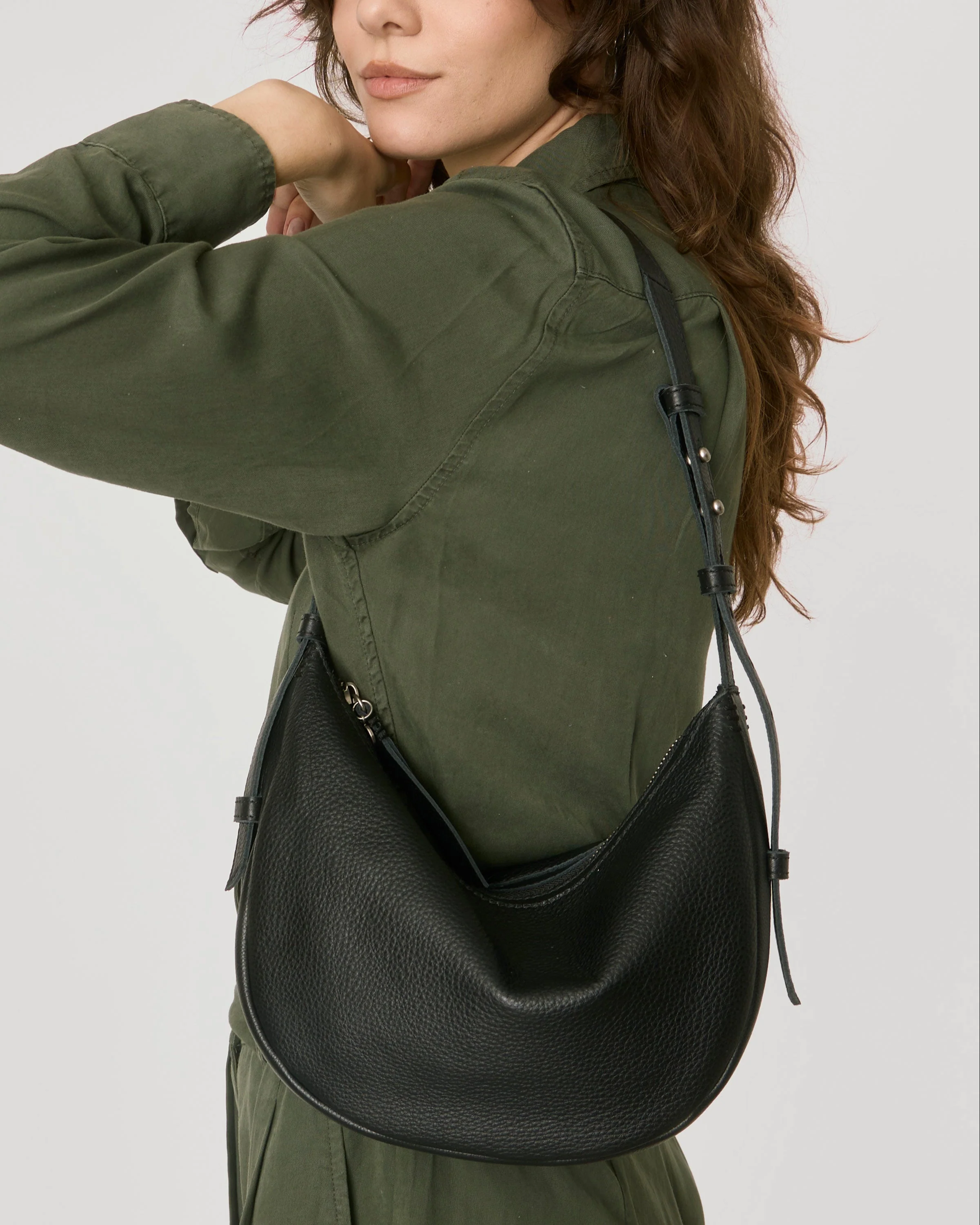 Tess Shoulder Bag - Leather - Black - Image 2