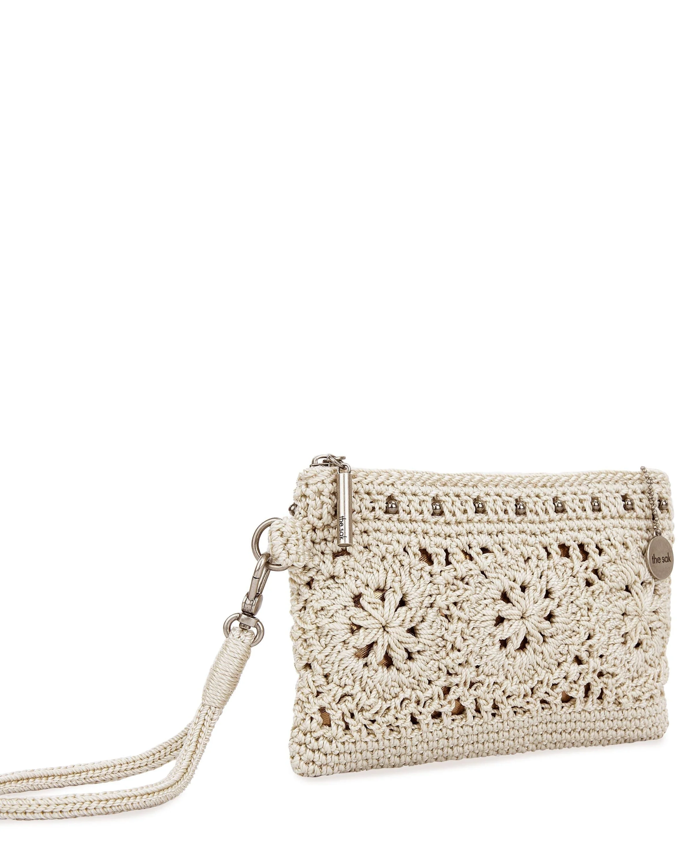 Vita Wristlet - Hand Crochet - Natural Medallion - Image 3