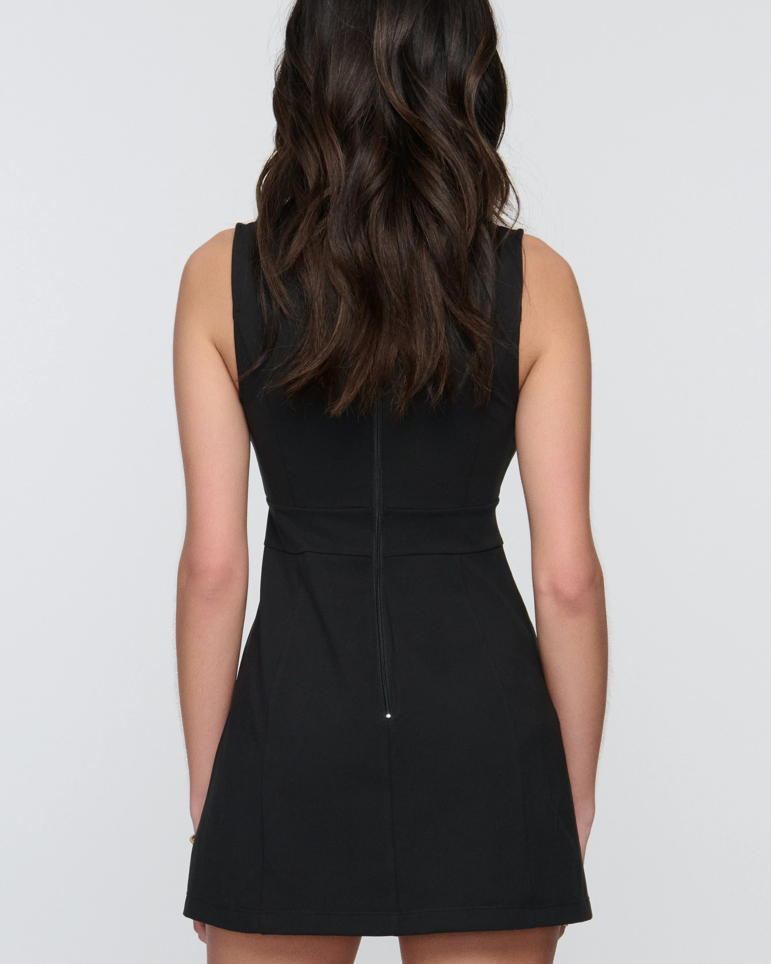 Vivi Deep V Pickleball Dress – Sleek Court Dress with Shorts - Image 11